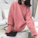 Emilia - Rundhalsausschnitt Langärmelig Loser Pullover