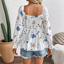 Linda – Stylische Bluse mit Blumenmuster und langen Ärmeln