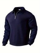 Anselm - Bequemer Langärmelig Reißverschluss Kragen Pullover