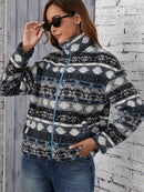 Zara - Langärmelig Vlies Jacke Mit Tribal Druck