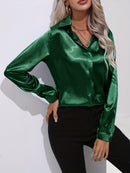 Silke - Lässige locker sitzende Bluse mit langen Ärmeln
