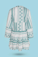 Nora - Entspanntes Kleid Mit V Ausschnitt Und Kurzen Ärmeln