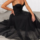 Bente – Modisches rückenfreies Maxikleid mit Spaghettiträgern für einen einzigartigen Look