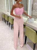 Taissa - Modischer Jumpsuit mit Röhrenoberteil und ärmellosem Gestaltung