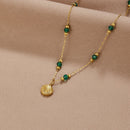Lenora – Modische Perlenkette mit zartem Muschel Charm