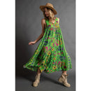 Juna – Modernes Maxikleid mit verstellbaren Trägern und Blumenprint