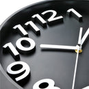 TimeLuxe - Moderne Stumm Große Zahl 3D Wanduhr