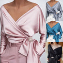 Marie - Stylische Bluse mit V-Ausschnitt und langen Ärmeln