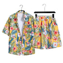 Ludwig – Leichtes Zweiteiler Set mit Kurzarmshirt und bedruckten Kurze Hosen
