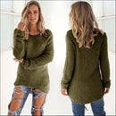 Saphira - Warmer Rundhals Vlies Pullover mit langen Ärmeln