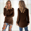 Saphira - Warmer Rundhals Vlies Pullover mit langen Ärmeln