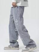 Haris – Hose mit Kreuzpatchwork und Auswahl zwischen weitem und geradem Bein