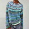 Clara - Warm  Rundhalsausschnitt Langärmelig Strickpullover