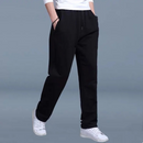 Adolf - Lässige Schlanke Passform Hose mit elastischer Taille Taschen und weitem Bein