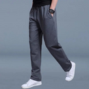 Adolf - Lässige Schlanke Passform Hose mit elastischer Taille Taschen und weitem Bein