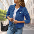 Elke - Langärmelig Klappentaschen Denim Jacke