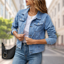 Elke - Langärmelig Klappentaschen Denim Jacke