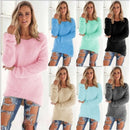 Saphira - Warmer Rundhals Vlies Pullover mit langen Ärmeln