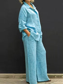 Naemi – Zweiteiliges Set aus Langarmshirt und Lockere Passform Hose