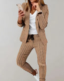 Clara - Zweiteiliges Set mit langen Ärmeln passendem Blazer und Hose mit Kordelzug