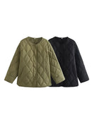 Ella - Warm Rundhalsausschnitt Langärmelig Jacke