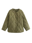 Ella - Warm Rundhalsausschnitt Langärmelig Jacke