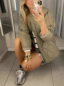 Ella - Warm Rundhalsausschnitt Langärmelig Jacke