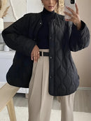 Ella - Warm Rundhalsausschnitt Langärmelig Jacke