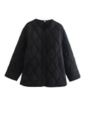 Ella - Warm Rundhalsausschnitt Langärmelig Jacke