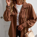 Laura - Langärmelige Schaltfläche Daunen Jacke Mit Taschen