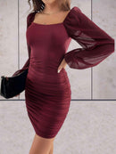 Anna – Stilvolles Langar Minikleid mit plissierter Taille