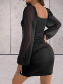 Anna – Stilvolles Langar Minikleid mit plissierter Taille
