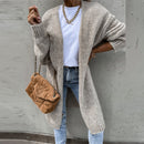 Hanna - Langärmelige Lose Passform Gestrickte Strickjacke Für Komfort und Stil