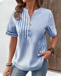 Noor – Lässige Bluse mit Knopfleiste und kurzen Ärmeln