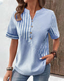 Noor – Lässige Bluse mit Knopfleiste und kurzen Ärmeln