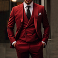 Felix - Schlanke Passform Blazer Und Weste Mit Hosen 3 Stück Set