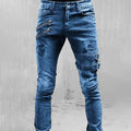 Jannik – Schlanke Passform Hose mit Schnallenriemen und Reißverschlussdetails