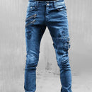 Jannik – Schlanke Passform Hose mit Schnallenriemen und Reißverschlussdetails