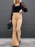 Lena – Schlank Fit Hose mit Hosenschlitz und Taschen
