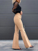 Lena – Schlank Fit Hose mit Hosenschlitz und Taschen