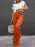 Lena – Schlank Fit Hose mit Hosenschlitz und Taschen