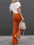 Lena – Schlank Fit Hose mit Hosenschlitz und Taschen