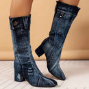 Jade – Enganliegende Kniestiefel mit moderner Kante und spitzer Zehenpartie