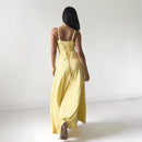 Laura - Schmal geschnittenes Maxikleid mit Spaghetti Trägern und ärmellosem Gestaltung
