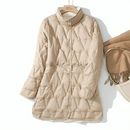 Ariana - Langärmelig Taschen Daunenjacke Mit Schaltflächen