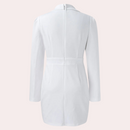 Anneliese – Slim Fit Blazerkleid mit tiefem V Ausschnitt und langen Ärmeln