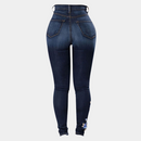 Sofia – Hoch Taille Jeans mit floralem Detail und flexiblem Design