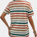 Isla – Lässiges gestreiftes T-Shirt Mit kurzen Ärmeln und lockerer Passform