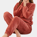 Emma - Rundhalsausschnitt Top Lange Hosen Pyjama Satz