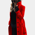 Emilia - Langärmelig Gürtel Trenchcoat Mit Schaltflächen